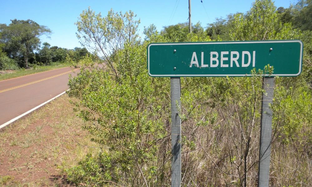 Cartel de Colonia Alberdi.